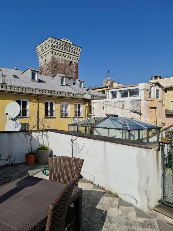 Doge Cambiaso- Davanti All'Acquario - Grande Terrazza Privata - Palazzo Nobiliare Storico Genua Exterior foto